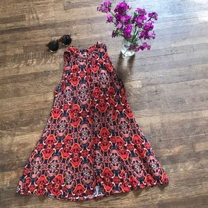 Free People 70’s Vintage Print Tunic Dress Size 2